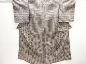 大正ロマン　抽象模様織り出し銘仙着物